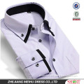men's classic long sleeve double collar slim fit light purple dress shirt                        
                                                Quality Choice